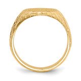 14k 12.0x15.0mm Closed Back Mens Signet Ring