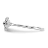 14k White Gold Polished AA Diamond Heart Ring - Y1-F9839467-9109