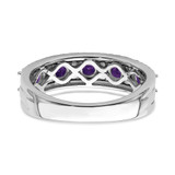 14k White Gold Polished Amethyst and Diamond Ring - RM-6599A3C0-7469