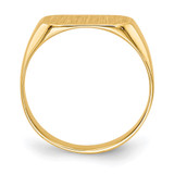 14k 12.0x6.5mm Closed Back Childs Signet Ring