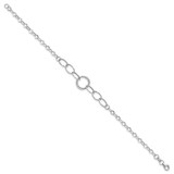 14k White Gold Polished and Textured Fancy Link 8 inch Bracelet - SF-FAFF6702-2313