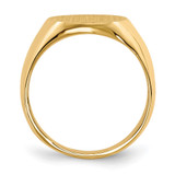 14k 12.5x14.0mm Closed Back Signet Ring