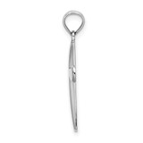 14K White Gold Polished Beveled Cross w/ Round Tips Charm - K8-7F816527-9211