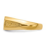14k 12.5x6.0mm Closed Back Signet Ring