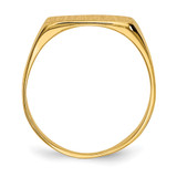 14k 12.5x6.5mm Closed Back Signet Ring