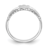 14k White Gold Polished Claddagh Ring - CH-95584361-8438