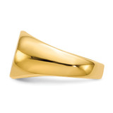 14k 12.5x9.5mm Open Back Signet Ring