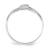 14k White Gold Polished Claddagh Ring - R8-58B80812-2086