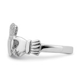 14k White Gold Polished Claddagh Ring - R8-F45F97FC-1782