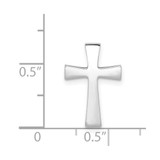 14k White Gold Polished Cross Chain Slide