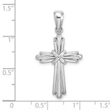 14k White Gold Polished Cross Charm - K2-B105CD4A-5808