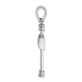 14k White Gold Polished Cross Charm - K9-397DFE3C-2460