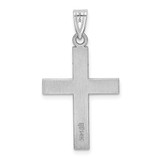 14k White Gold Polished Cross Charm - XR-19376412-4635