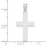 14K White Gold Polished Cross Charm - XR-FBD0B962-5356