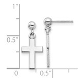 14k White Gold Polished Cross Earrings - K1-82F516D1-2023