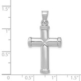 14k White Gold Polished Cross Pendant - D3-6CCD0E15-8537