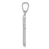 14k White Gold Polished Cross Pendant - XR-C88F069C-2436