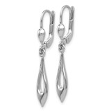 14K White Gold Polished Dangle Leverback Earrings - TH-ED492ED2-5775