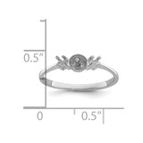 14k White Gold Polished Diamond & Pearl Ring Mounting - X9-D9F0A000-7995