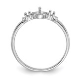 14k White Gold Polished Diamond & Pearl Ring Mounting - Y1-547BC5E0-5768