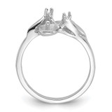 14k White Gold Polished Diamond & Pearl Ring Mounting - Y1-92B9FED5-8331