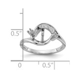 14k White Gold Polished Diamond & Pearl Ring Mounting - Y1-F1ECA9DE-1147