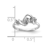 14k White Gold Polished Diamond & Pearl Ring Mounting - Y2-12973B64-6988