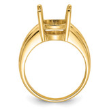 14k 12x10mm Oval Gemstone Ring Mounting