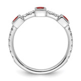 14K White Gold Polished Diamond and Ruby Fashion Ring - RM-225396AD-2705