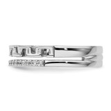 14K White Gold Polished Diamond Double Band Fashion Ring - RM-76EAA91B-3887