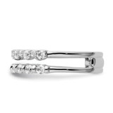 14K White Gold Polished Diamond Double Band Fashion Ring - RM-9E858B9E-2133