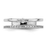 14K White Gold Polished Diamond Double Band Fashion Ring - RM-A3CB352F-1697
