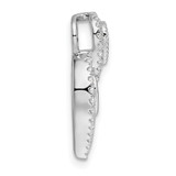 14K White Gold Polished Diamond Fancy Chain Slide