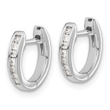 14k White Gold Polished Diamond Hinged Hoop Earrings - EM-7C875009-9391