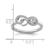 14K White Gold Polished Diamond Infinity Ring