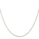 14K 13 inch .5mm Box with Lobster Clasp Chain