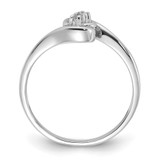 14k White Gold Polished Diamond Ring Mounting