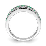14k White Gold Polished Emerald and Diamond Ring - RM-2C3C37C1-4459