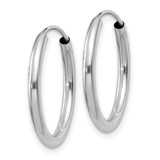 14k White Gold Polished Endless 2mm Hoop Earrings - H9-0F571663-1186