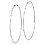 14k White Gold Polished Endless Tube Hoop Earrings - TF-3BD01B1C-3658
