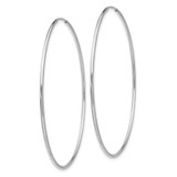 14k White Gold Polished Endless Tube Hoop Earrings - TF-A7DFB0A8-7968