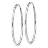 14k White Gold Polished Endless Tube Hoop Earrings - TF-A8A873B1-7863