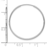 14k White Gold Polished Endless Tube Hoop Earrings - TF-A8A873B1-7863