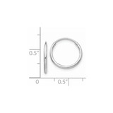 14k White Gold Polished Endless Tube Hoop Earrings - TF-B3518EA6-7471