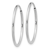 14k White Gold Polished Endless Tube Hoop Earrings - TF-C38A0160-8121
