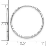 14k White Gold Polished Endless Tube Hoop Earrings - TF-C38A0160-8121