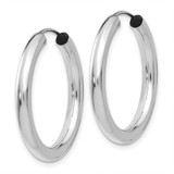 14k White Gold Polished Endless Tube Hoop Earrings - TF-F743CE0D-8133