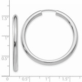 14k White Gold Polished Endless Tube Hoop Earrings - TF-F743CE0D-8133