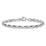 14K White Gold Polished Fancy Link 7.5 inch Bracelet - SF-5165D6B2-7456