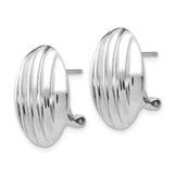 14k White Gold Polished Fancy Omega Back Post Earrings - TM-6DF1F790-1779
